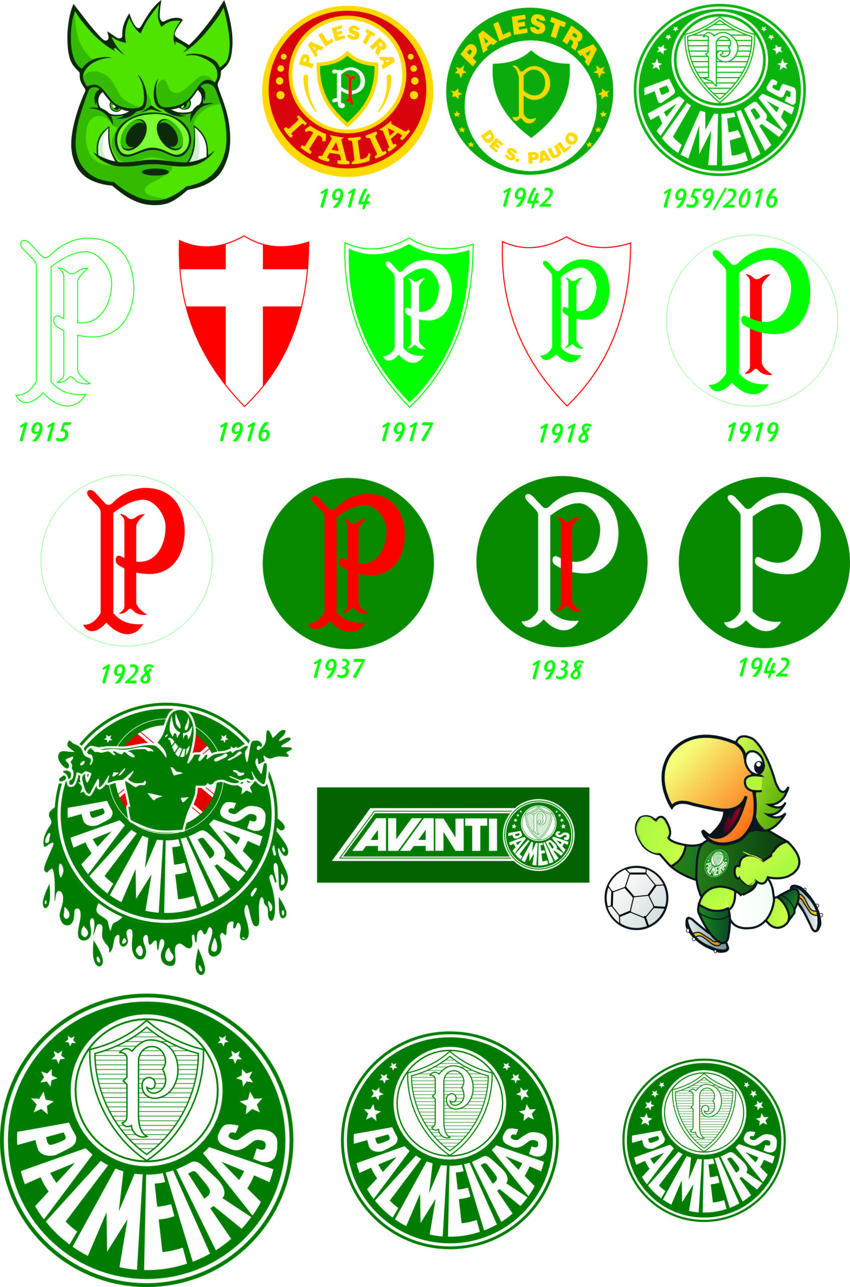Cartela DTF UV Palmeiras