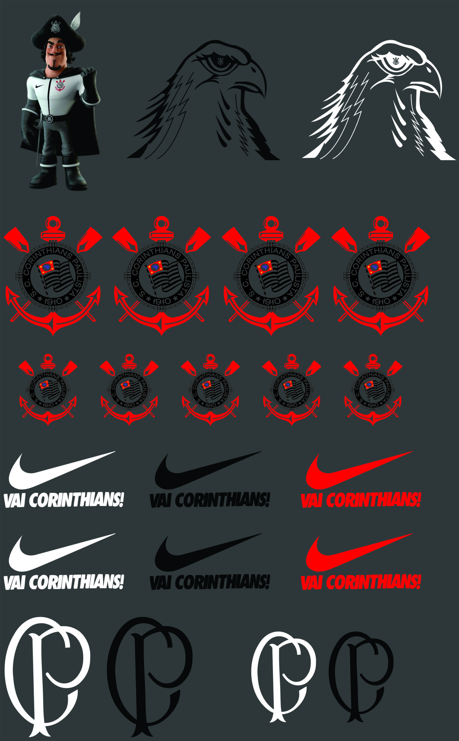 Cartela DTF UV Corinthians